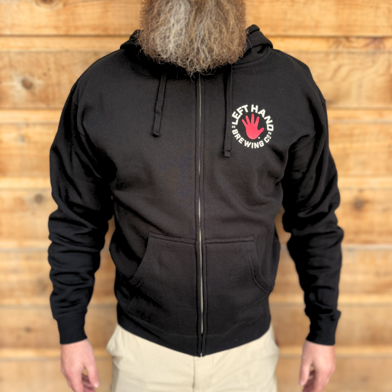Left Hand Brewing Black Zip-up Hoodie