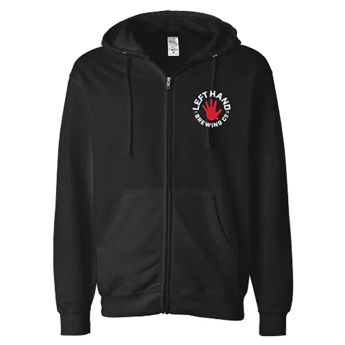 Left Hand Brewing Black Zip-up Hoodie