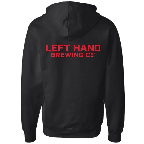 Left Hand Brewing Black Zip-up Hoodie